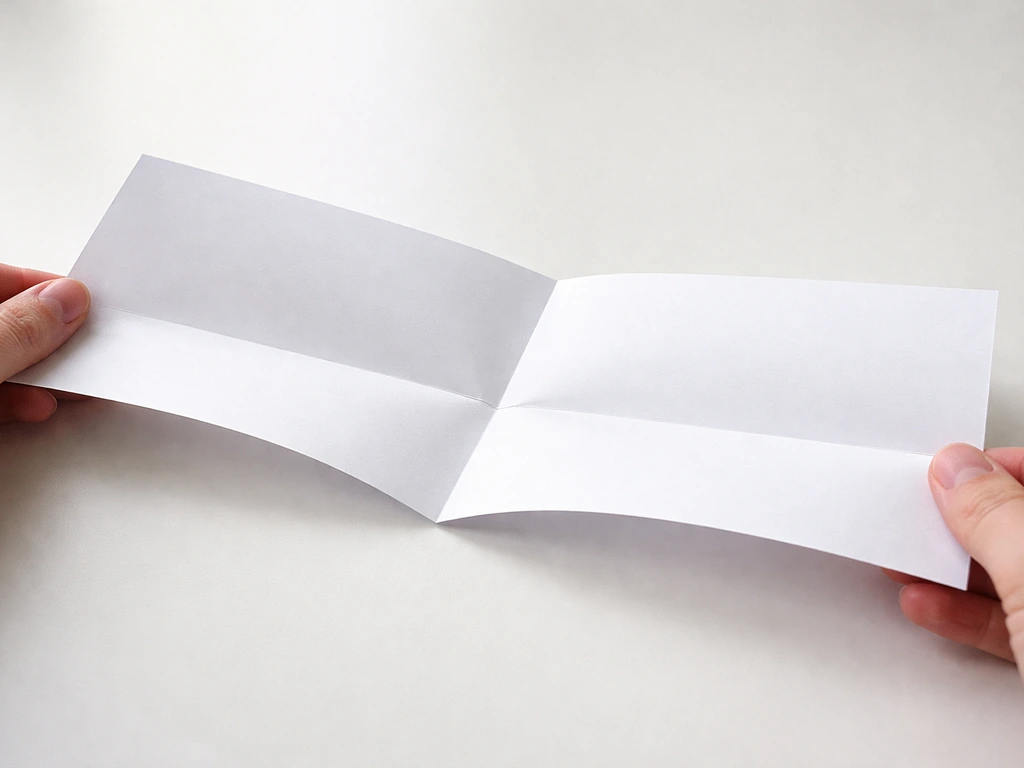 Close-up of hands folding and shaping a landscape sheet of paper into a wing-like airfoil with visible creases.